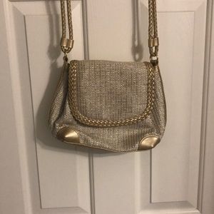Gold/Silver shoulder purse.